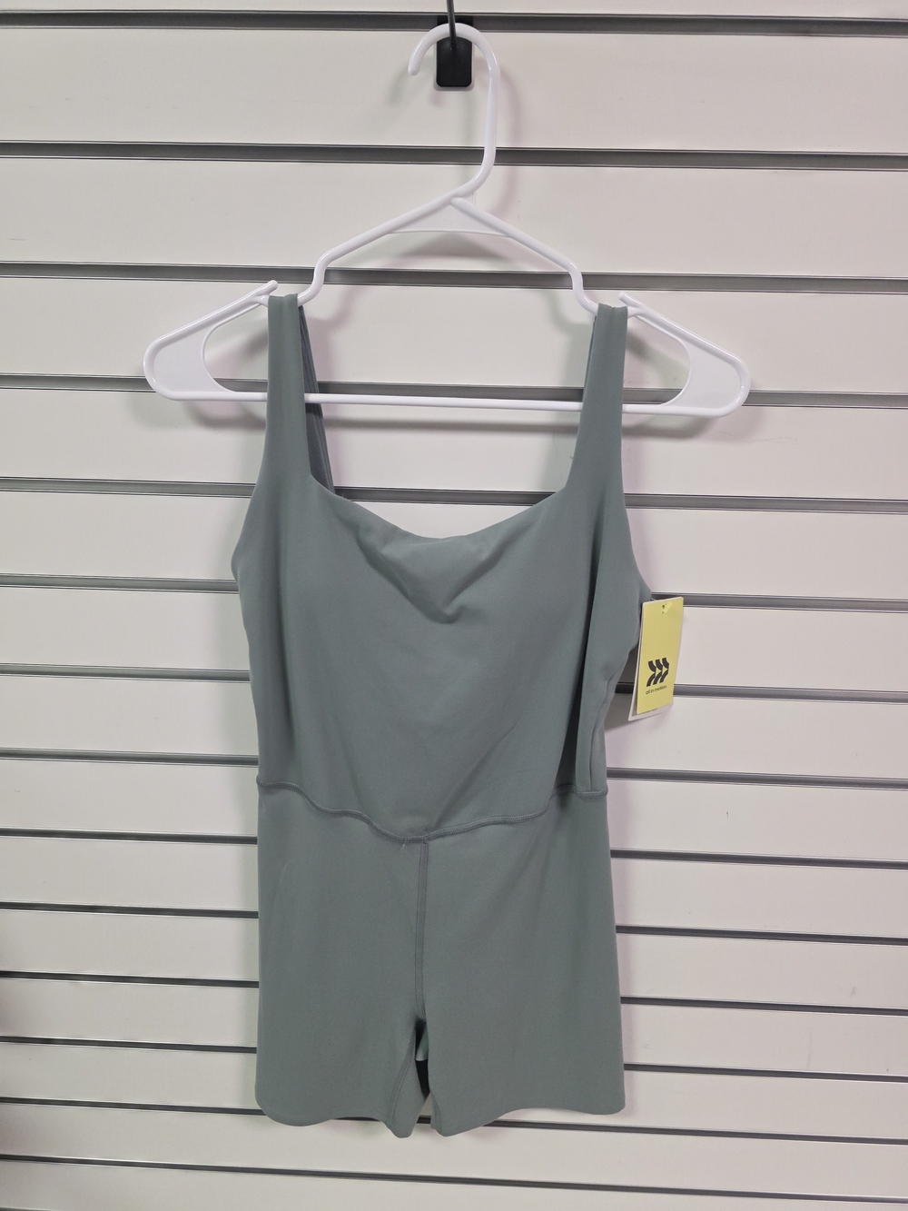 all in motion Sage Green Tank Romper Jumpsuit